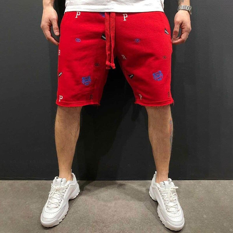 Bonsir New men's summer shorts Trendy High Street Fashion Embroidered Casual Shorts homme jogger sports shorts Male basketball