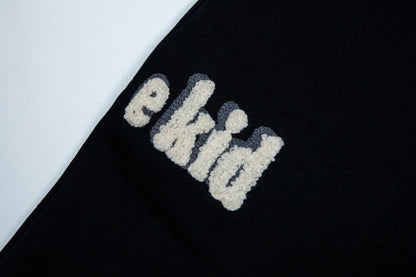 sanyamk Harajuku Letter Embroidery Spliced Retro Denim Trousers Mens and Womens Drawstring Straight Oversized Casual Jeans Pants