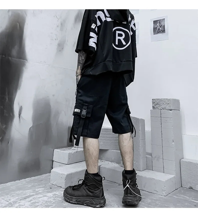 sanyamk Summer Shorts Men Harajuku Streetwear Casual Man's Cargo Shorts Fashion Techwear Japanese Korea Hip Hop y2k Punk Male Clothing