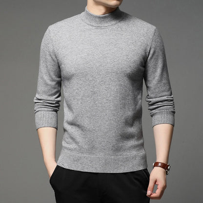 sanyamk 2022 Autumn and Winter New Men Turtleneck Pullover Sweater Fashion Solid Color Thick and Warm Bottoming Shirt Male Brand Clothes