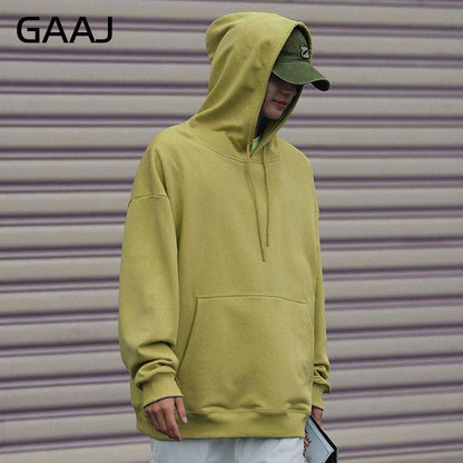 sanyamk Cotton Hoodies Sweatshirt Men,Spring Autumn Fashion Loose Hoodie,Korean Brand Plain Hood Clothing,Y2K Woman Oversized Streetwear