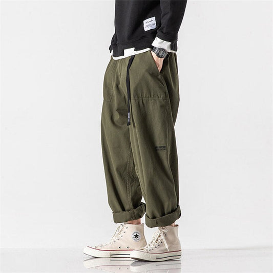 sanyamk Mens Cargo Pants New Loose Joggers Hip Hop Japanese Streetwear Vintage Trousers Jogging Khaki Retro Casual Pants for Men