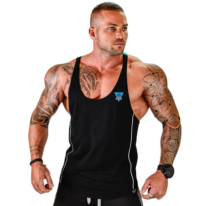 sanyamk Mens Bodybuilding Tank top Gyms Fitness sleeveless shirt New Male Cotton clothing Fashion Singlet vest Undershirt vest for men