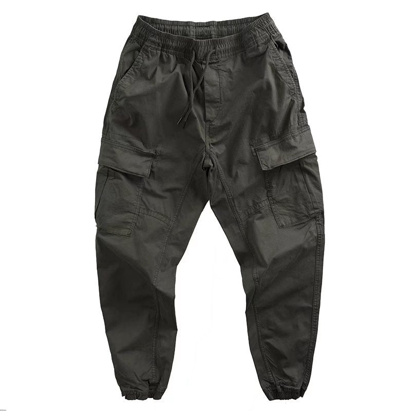 Bonsir Vintage Cargo Pants for Men Loose Casual Straight Trousers Male Khaki Black Gray Green Streetwear Hip Hop Fashion Style