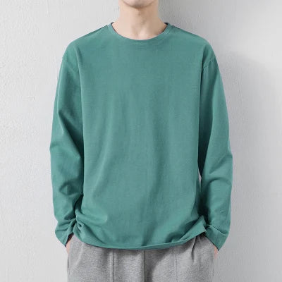 sanyamk  -   Spring Summer Men Basic Solid Color T-Shirts Mens  Slim Fit Soft Tops Tees Male Oversized Plain TShirts M-5XL