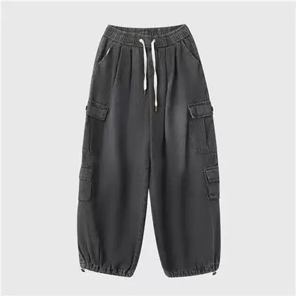 sanyamk Baggy Cargo Jeans Men Oversize Wide Leg Denim Trousers Male Cargo Pants Japanese Casual Loose Streetwear Hip Hop