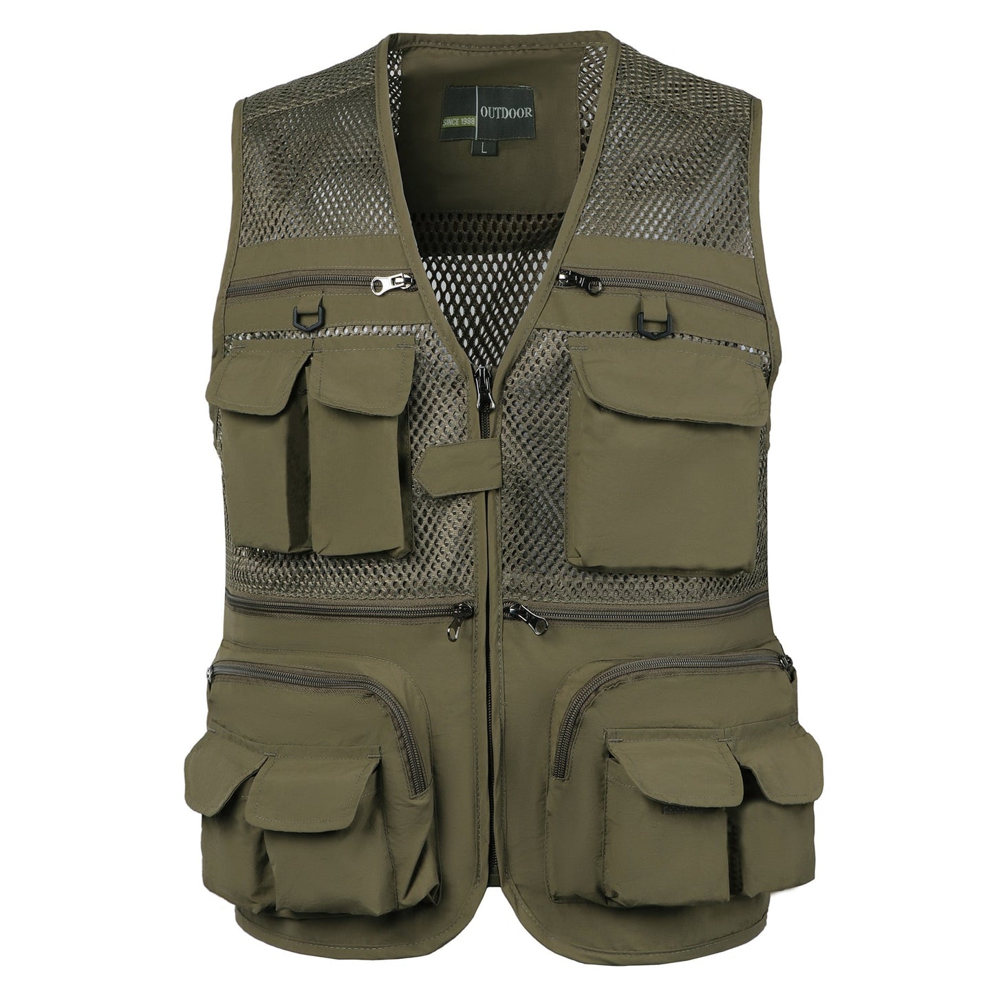 Men's Vest Tactical Webbed Gear Coat Summer Photographer Waistcoat Tool Many Pocket Mesh Work Sleeveless Jacket Male