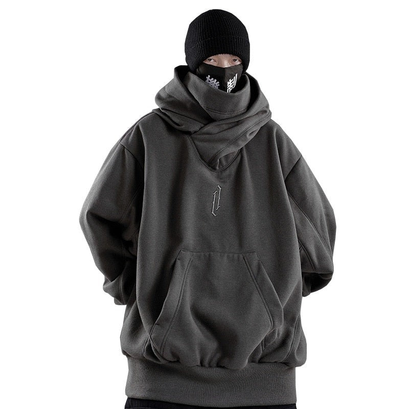 sanyamk Spring autumn High collar hoodie loose comfortable Men's clothes Harajuku Hiphop streetwear Fleece hooded oversize Sweatshirt