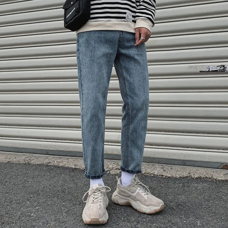 Bonsir Spring and Autumn New Fashion Trend Retro Jeans Men's Casual Elastic Comfortable High-Quality Large Size Trousers G101