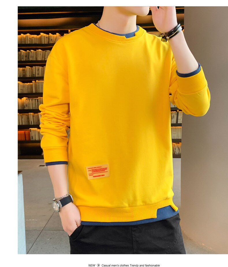 sanyamk Men's Sweatshirt 2022 Spring Harajuku Fashion Crew Neck Pullover Hip Hop Long Sleeve Casual Male Clothing Top Sudadera De Hombre