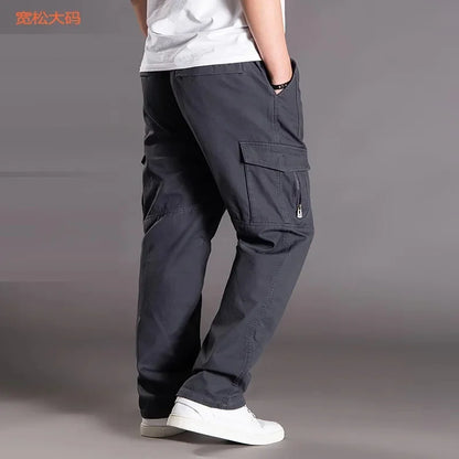 Bonsir Plus Size 8XL 140KG summer spring Men cargo pants thick high street safari style pockets Skateboard outdoor straight