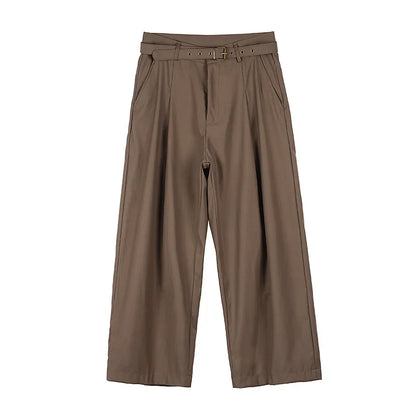 sanyamk -  wear /men's vintage casual Wide Leg Pants with belt for Male Autumn tide new Loose all-match Pants 2Y272