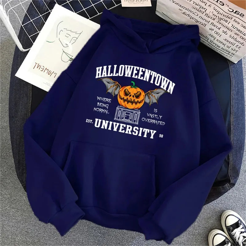 sanyamk Halloween Town Pumpkin Party Hoodies Male Loose Casual Pullovers Comfortable Fashion Autumn Winter Sweatshirts Fleece Men Hoodie