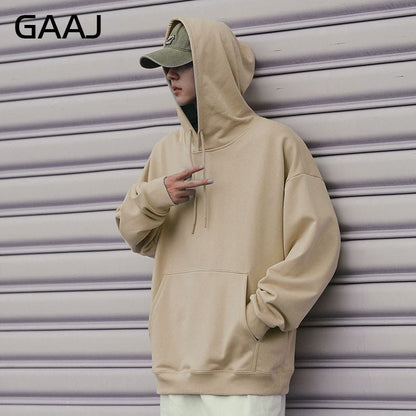 sanyamk Cotton Hoodies Sweatshirt Men,Spring Autumn Fashion Loose Hoodie,Korean Brand Plain Hood Clothing,Y2K Woman Oversized Streetwear