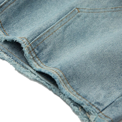 sanyamk Men Streetwear Hip Hop Fashion Loose Casual Drawstring Vintage Denim Jeans Shorts Male Japan Korean Trend Cargo Shorts Pants