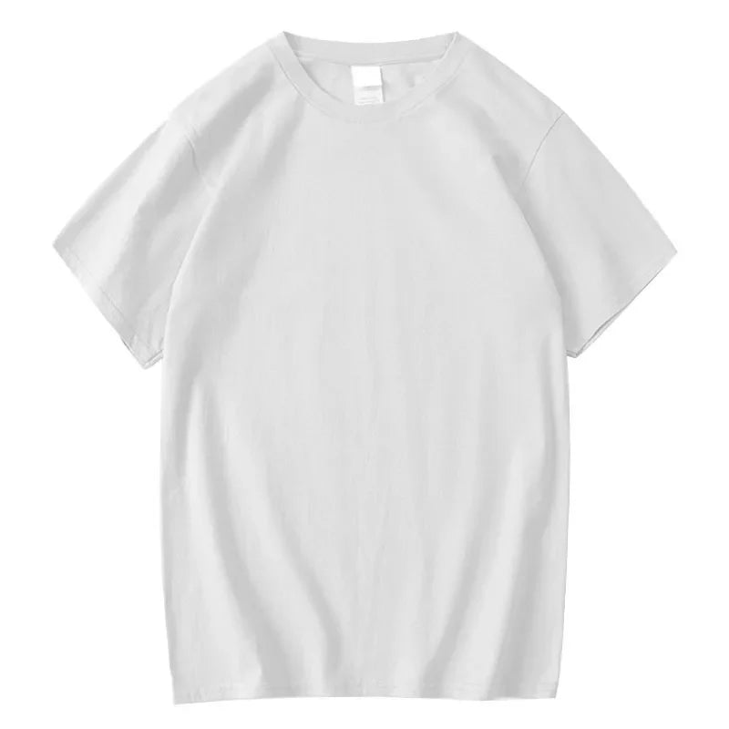 sanyamk Men's high-quality T-shirt 100% Cotton T Shirt For Men Summer Cotton Tops Solid Colors Blank Tshirts O-neck Male Clothing