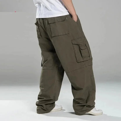 Bonsir Plus Size 8XL 140KG summer spring Men cargo pants thick high street safari style pockets Skateboard outdoor straight