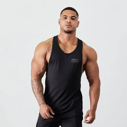 sanyamk New VQ Muscle Fitness Men's Short-sleeved Tide Sports Training Printed T-shirt Breathable Loose Undershirt Tops