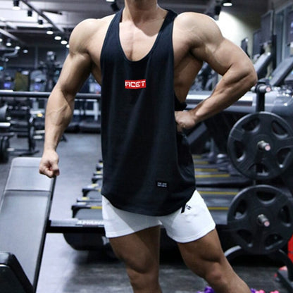 sanyamk Gym Tank Top Men Fitness Bodybuilding Workout cotton Sleeveless shirt Summer Sports Undershirt Running men vest