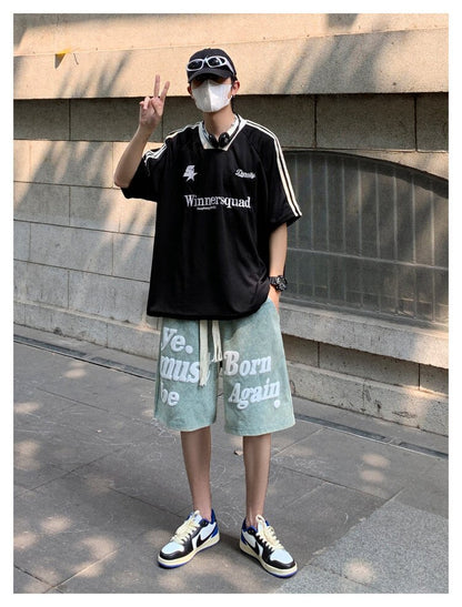 sanyamk Oversized Summer Men's Sports Printed Shorts 2023 Casual Breathable Shorts High Quality Loose Hip Hop Jogger Shorts 5XL