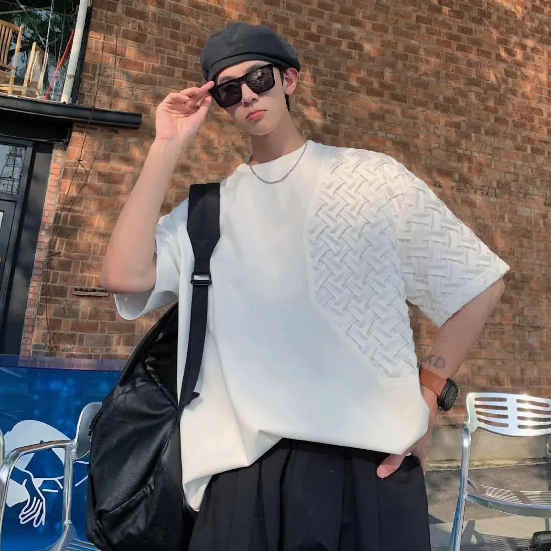 sanyamk  - Summer T-shirts Men Clothing Casual All-match Fashion Baggy Cool Streetwear Hip Hop Japanese Kpop Stylish T Shirt