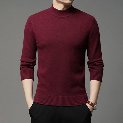 sanyamk 2022 Autumn and Winter New Men Turtleneck Pullover Sweater Fashion Solid Color Thick and Warm Bottoming Shirt Male Brand Clothes