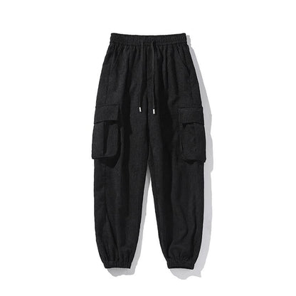 Bonsir  Corduroy Joggers Pants Solid Color Elastic Waist Fashion Brand Harem Pants Hip Hop Autumn Male Casual Trousers
