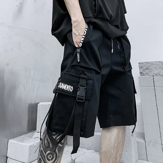 sanyamk Summer Shorts Men Harajuku Streetwear Casual Man's Cargo Shorts Fashion Techwear Japanese Korea Hip Hop y2k Punk Male Clothing