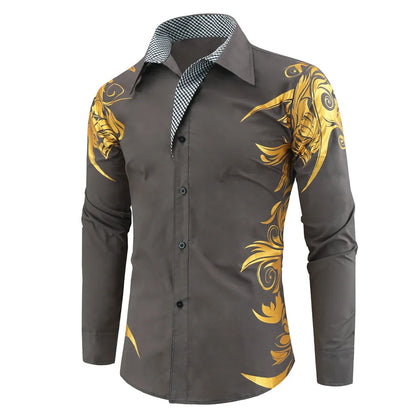 sanyamk Ptint Shirt for Men 2024 New Arrival Fashion Menswear