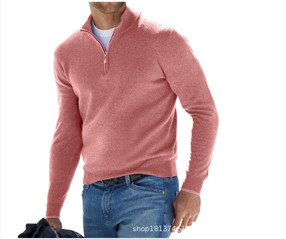 sanyamk Large Size Base Shirt Spring Autumn European American Hot Selling Long Sleeved Cashmere Sweater Clothes Men's Quality Pullover