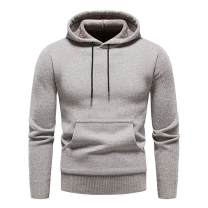 sanyamk New Autumn Winter Hoodies Men Fashion Hooded Sweatshirts Men Casual Knitted Pullovers Hooded Streetwear Solid Sports Sweatshirts