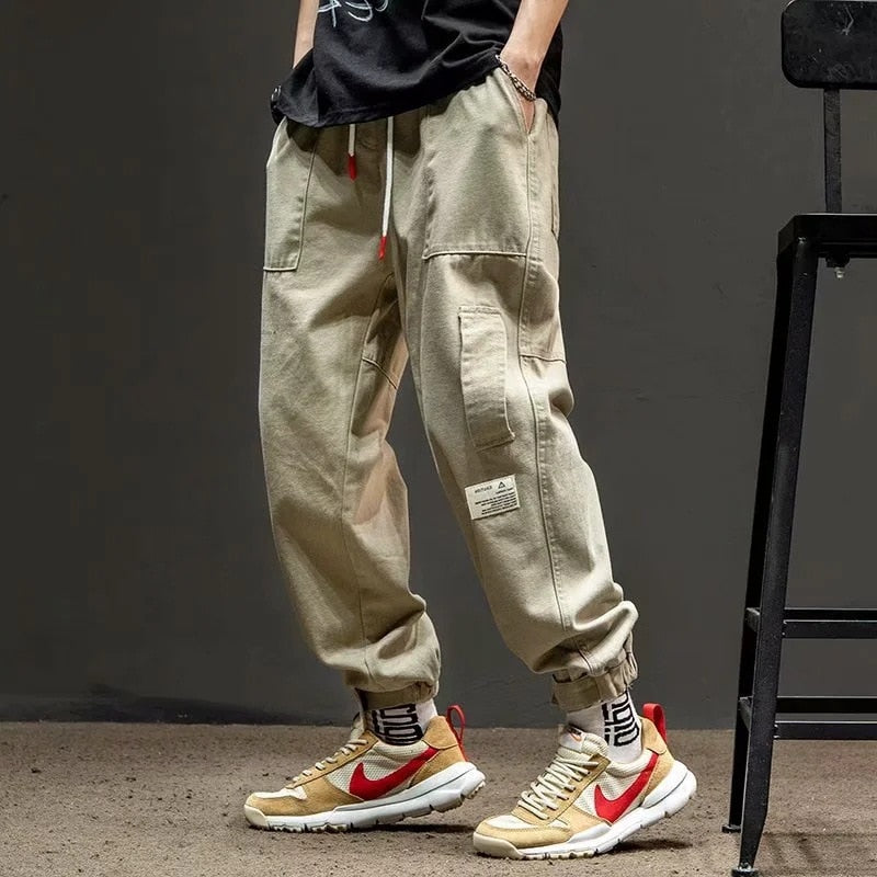 Bonsir Classic Cargo Pants Men Streetwear Trousers Male Khaki Blue Fashion Jogger Hip Hop Loose Casual Sports Spring Plus 5XL