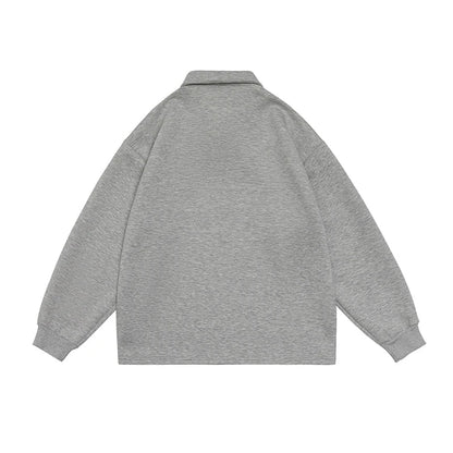 sanyamk  -  Y2k Harajuku Korean Fashions Graphic Hoodies Pullover Vintage Hoodies Grey Japanese Streetwear Sweatshirts