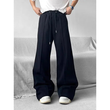 sanyamk Wide Leg Sweatpants Men Oversize Gray Sports Pants Sportswear Casual Trousers Male Loose Korean Streetwear Hip Hop