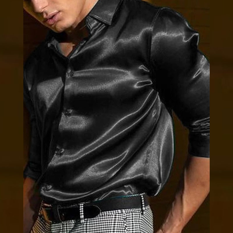 Bonsir Streetwear Solid Single Breasted Lapel Polo Shirts Men Casual t Shirt Shirts Fashion Stitch Mesh Long Sleeve Tee Top For Man