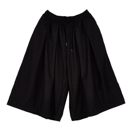 Bonsir Men Summer Streetwear Hip Hop Punk Gothic Loose Casual Skirt Shorts Male Oversize Fashion Kimono Wide Leg Harem Shorts Trousers