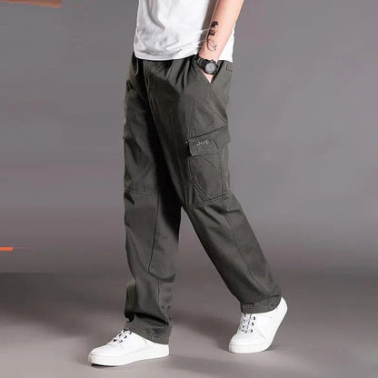 Bonsir Plus Size 8XL 140KG summer spring Men cargo pants thick high street safari style pockets Skateboard outdoor straight