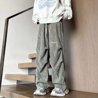 Bonsir Corduroy Parachute Pants Men Pink Wide Leg Trousers Male Streetwear Hip Hop Harajuku Loose Casual Japanese Sweatpants