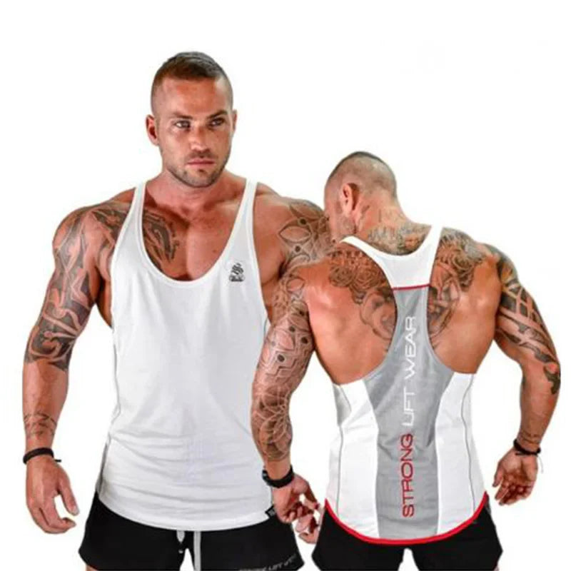 sanyamk Mens Bodybuilding Tank top Gyms Fitness sleeveless shirt New Male Cotton clothing Fashion Singlet vest Undershirt vest for men