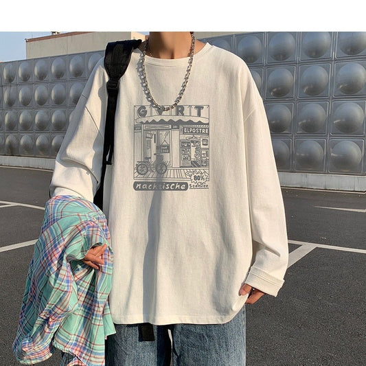 sanyamk Y2k Streetwear Graphic T Shirts Long Sleeve 2022 Harajuku Hip Hop T-shirts Oversized Korean Fashions Vintage T Shirt