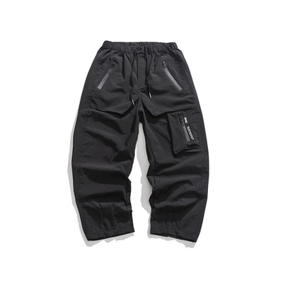 Bonsir Men Japanese Fashion Outdoor Water Proof Loose Casual Cargo Pants Cityboy Streetwear Hip Hop Wide Leg Trousers Male Pants