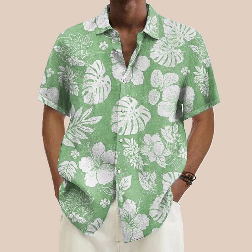 Bonsir New For Men Hawaiian Shirts Short Sleeve Tops Coconut Treeo Graphic 3d Shirt Fashion Streetwear 5XL Summer Clothing Men's Blouse