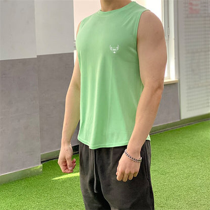 sanyamk 2022 NEW Men Sleeveless Sports Vest Summer Breathable quick-drying Gyms shir Male Bodybuilding Undershirt mesh Fitness Tank Tops