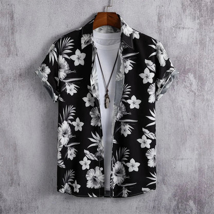 sanyamk Hawaiian Men's Shirts Short Sleeve 3D Printed T Shirt For Men Beach Blouse Retro Pattern Aloha Shirts Summer Fashion Tops