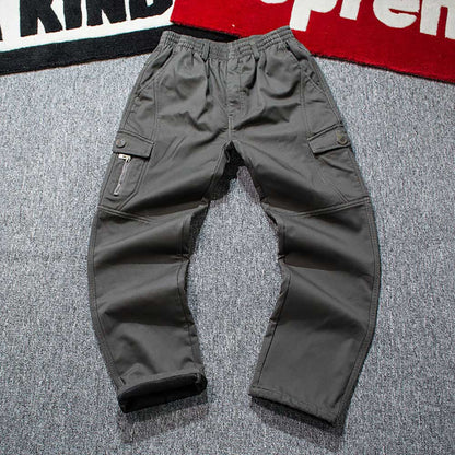 Bonsir Autumn Winter Fashion Cargo Pants Men's Casual Trousers Tactical Pockets Loose Baggy Streewear Hiphop Harem Clothing Plus Size