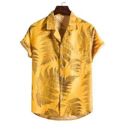 sanyamk Summer Men For Shirt Holiday Fashion Beach Dot Print Short Sleeve Tops Aloha Clothing Streetwear Mens Hawaiian Shirts 5XL