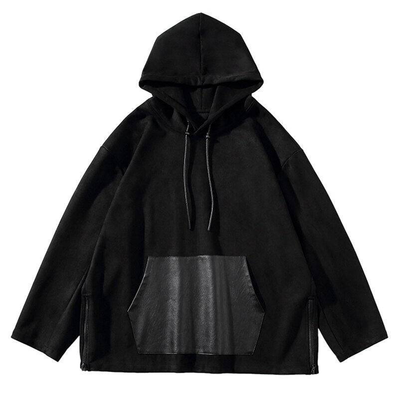 Bonsir Spring Oversize Baggy Hoodies Jacket Men Sweatshirt With Hood Fashion Korean Streetwear Pullovers Coat Clothing Male Plus Size