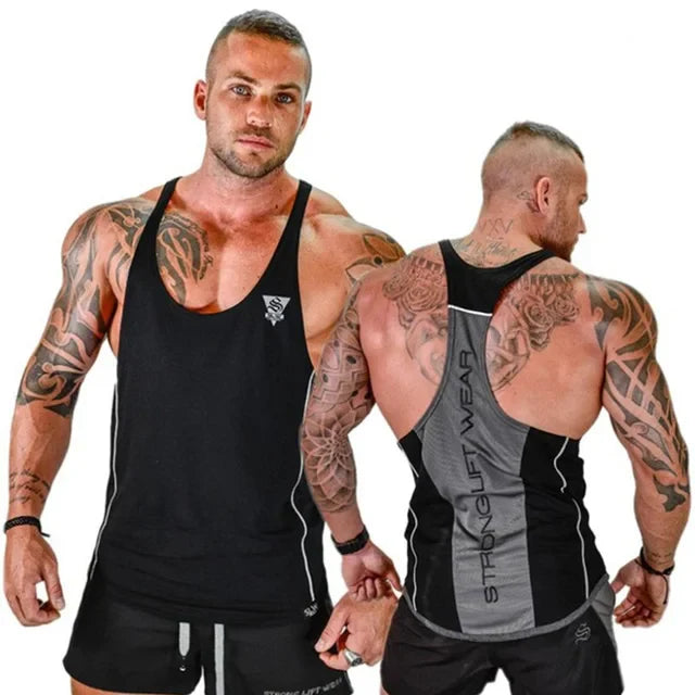 sanyamk Mens Bodybuilding Tank top Gyms Fitness sleeveless shirt 2024 New Male Cotton clothing Fashion Singlet vest Undershirt