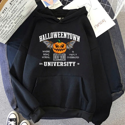 sanyamk Halloween Town Pumpkin Party Hoodies Male Loose Casual Pullovers Comfortable Fashion Autumn Winter Sweatshirts Fleece Men Hoodie