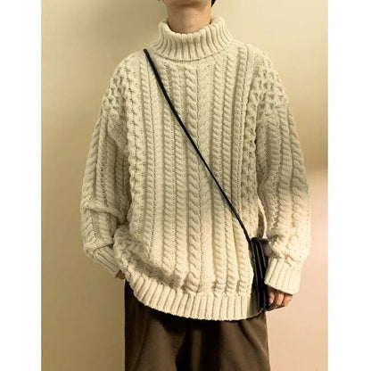 Bonsir Autumn Winter Thicken Women's Turtleneck Sweater Loose Fashion Knitted Pullovers Solid Color Female Warm Jumper New